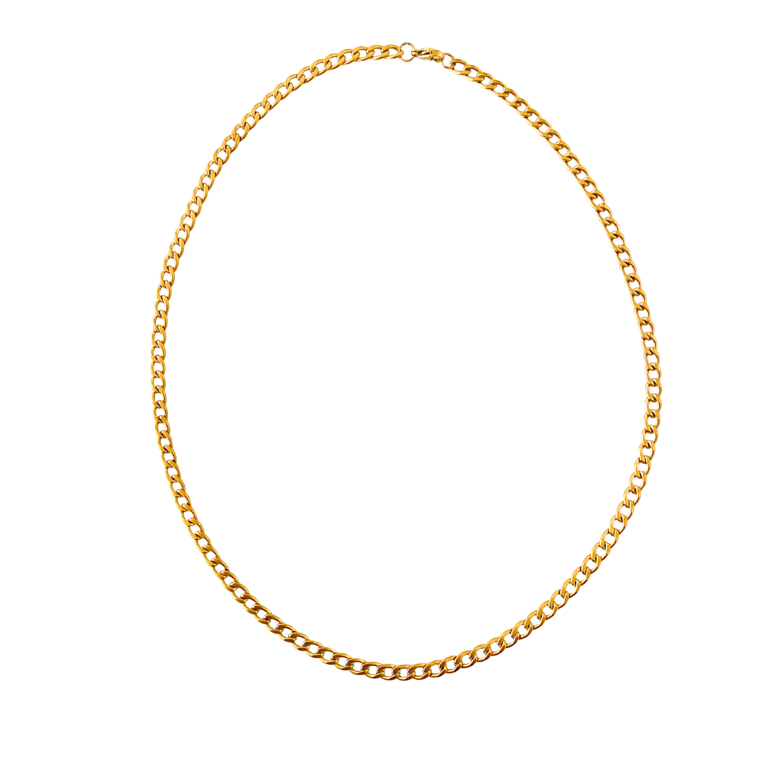 Collar Basic Charm Cubana Dorado