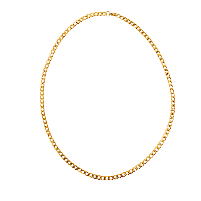 Collar Basic Charm Cubana Dorado