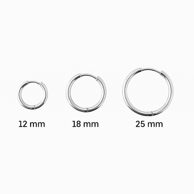 Argollas Básicas Unisex en Acero Inoxidable – Resistentes al Agua