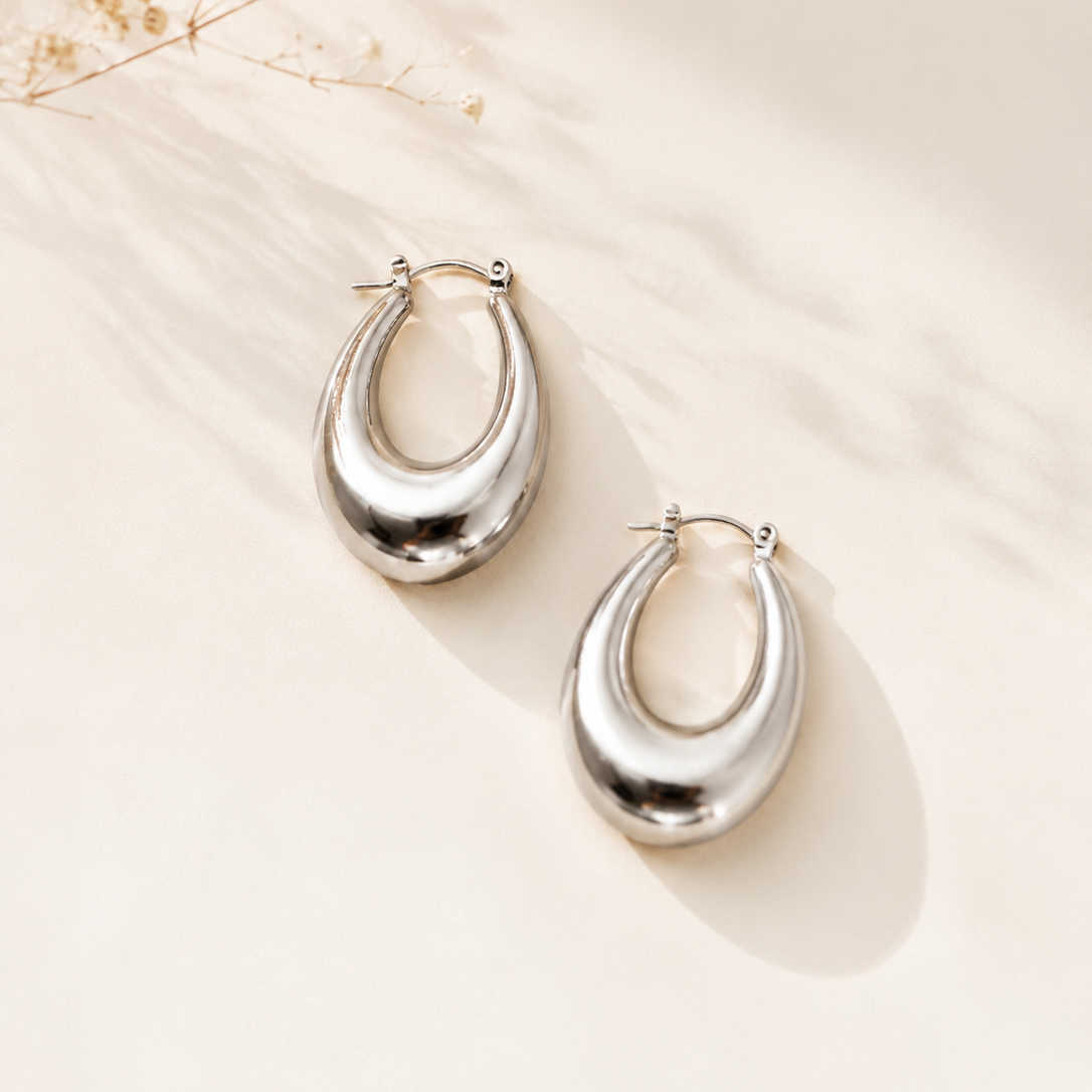 Aros Argollas Lolita Plateado M