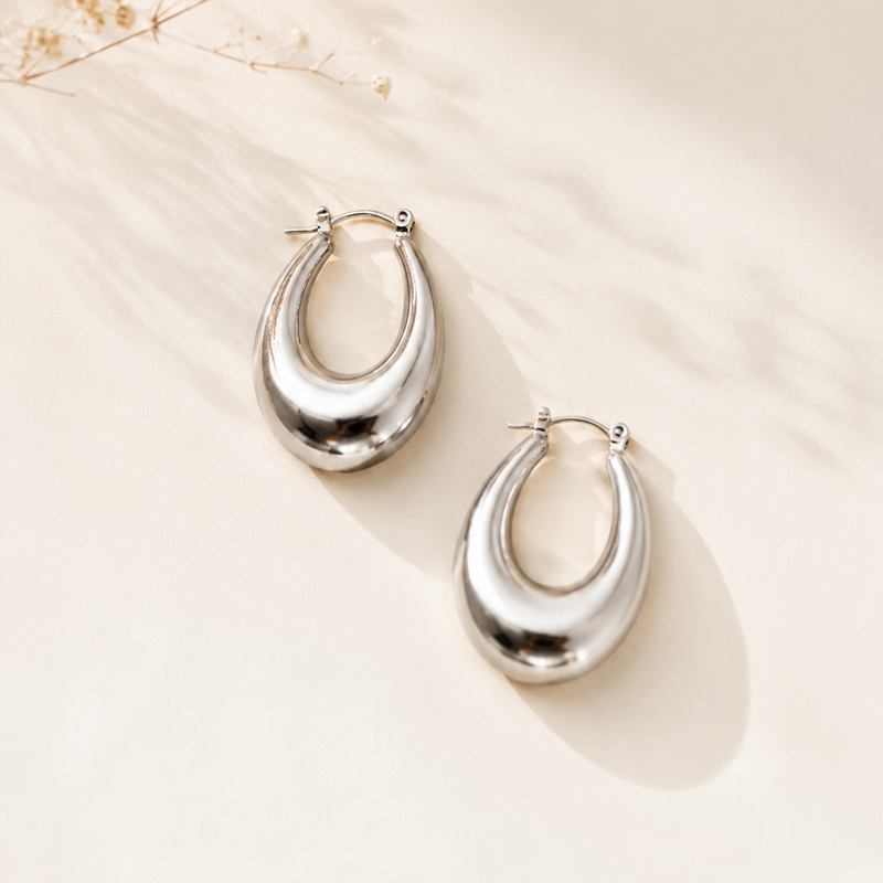 Aros Argollas Lolita Plateado M