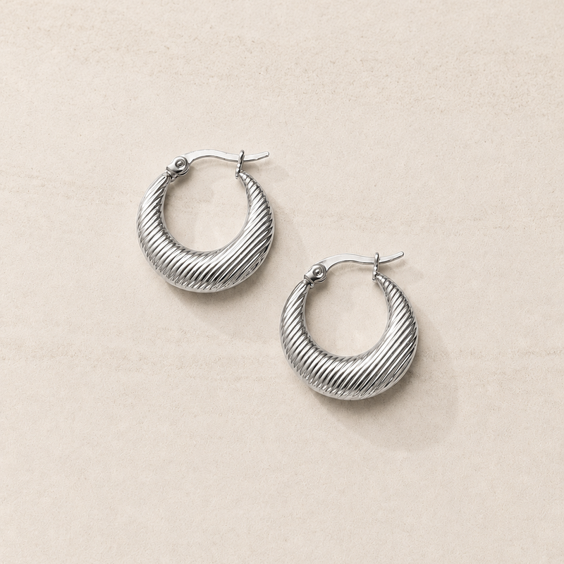 Aros Argollas Riviera Silver