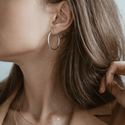 Aros Argollas Mary de Acero 30 mm – Clásicas que destacan