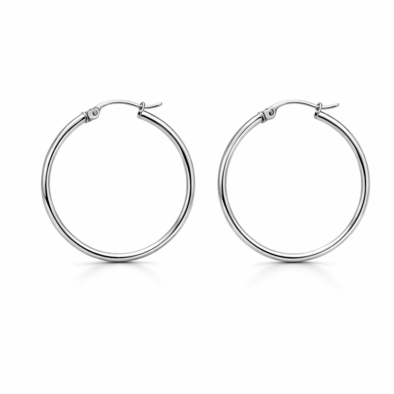 Aros Argollas Mary de Acero 30 mm – Clásicas que destacan