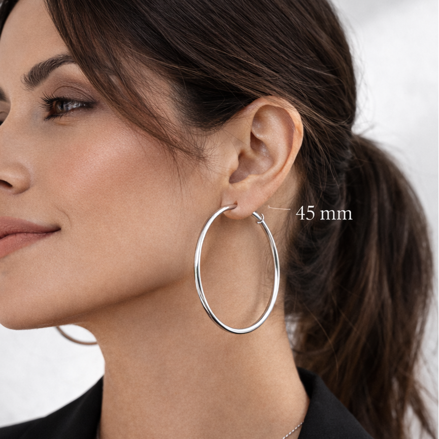 Aros Argollas de Acero 45 mm – El básico que nunca falla