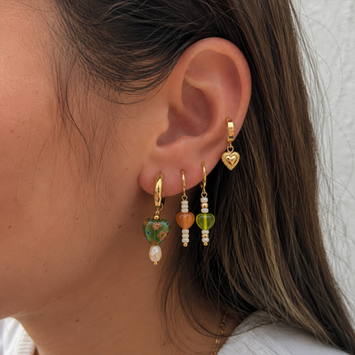 Aros Argolla Set Candy Heart