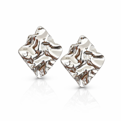 Aros Relieve de Acero Plateado