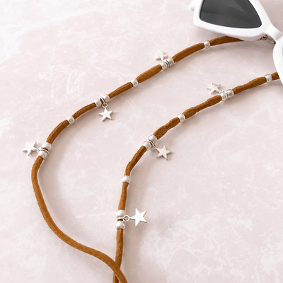 Strap de Anteojos Gamuza Y Estrellas