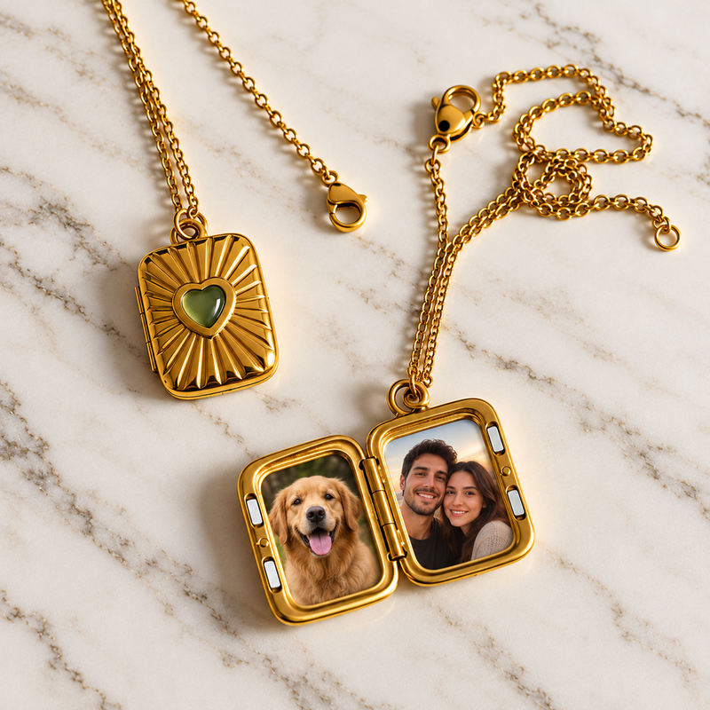 Collar Relicario Vintage Personalizado con Foto