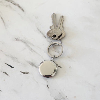 Llavero Redondo Plateado con foto