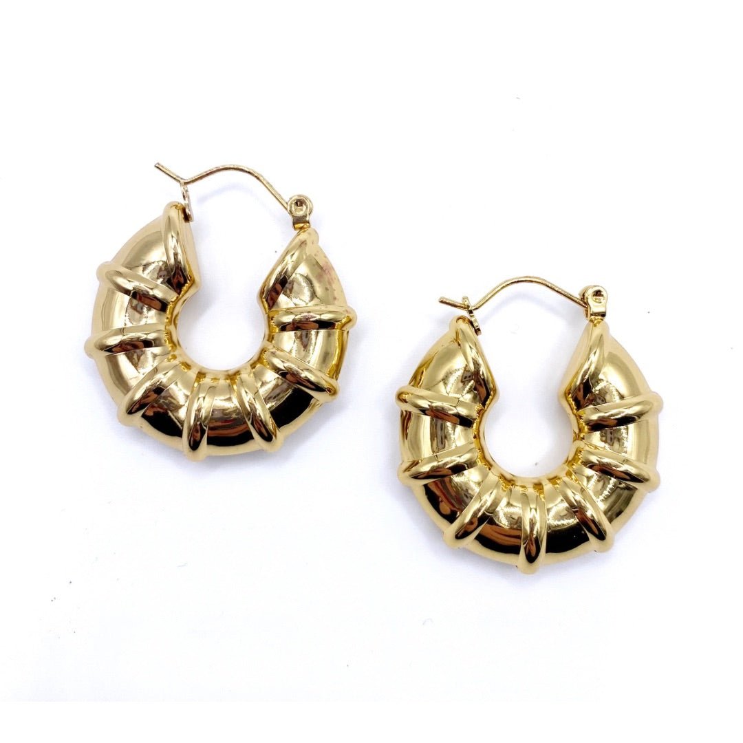 Aros Argollas Donut Dorado - La Fábrica Store