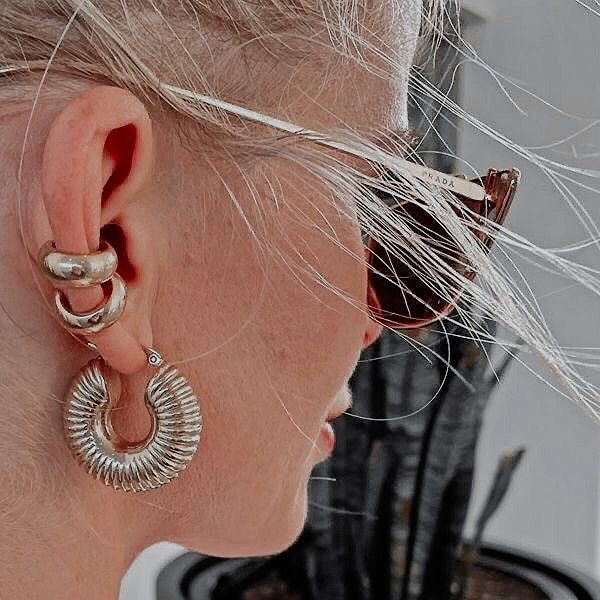 Aros Argollas Gioconda Plateado - La Fábrica Store