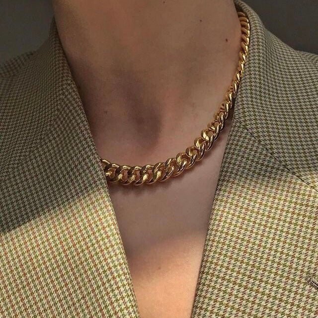 Collar Chunky Cool Dorado - La Fábrica Store