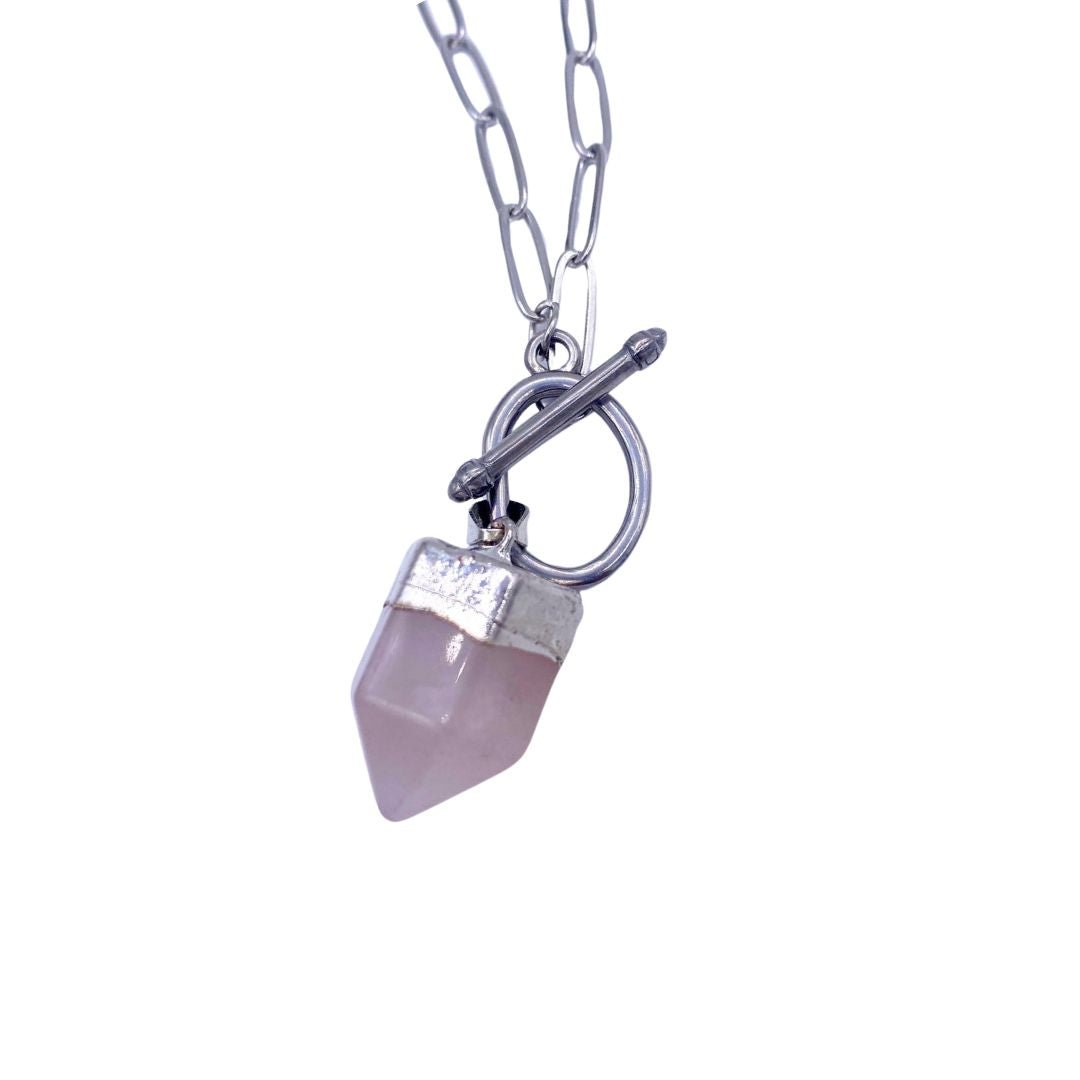 Collar Chunky Super Nova Cuarzo Rosa