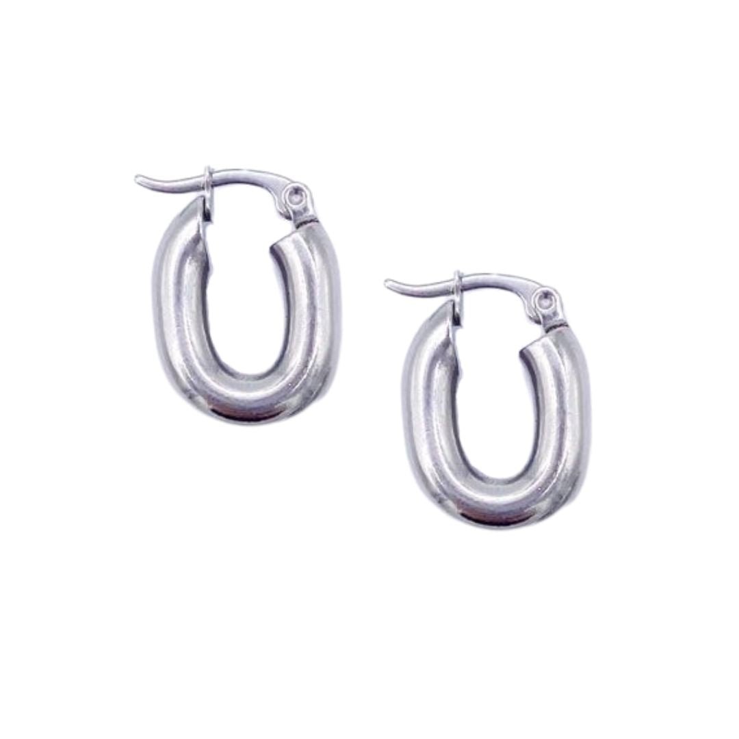 Aros Argolla Madonna Plateado - La Fábrica Store