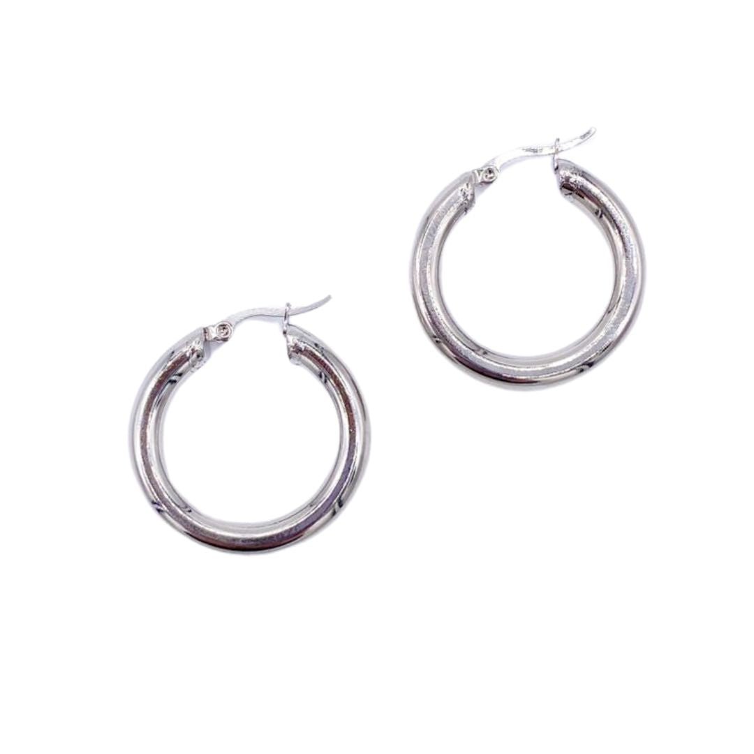 Aros Argolla Paula Plateado - La Fábrica Store