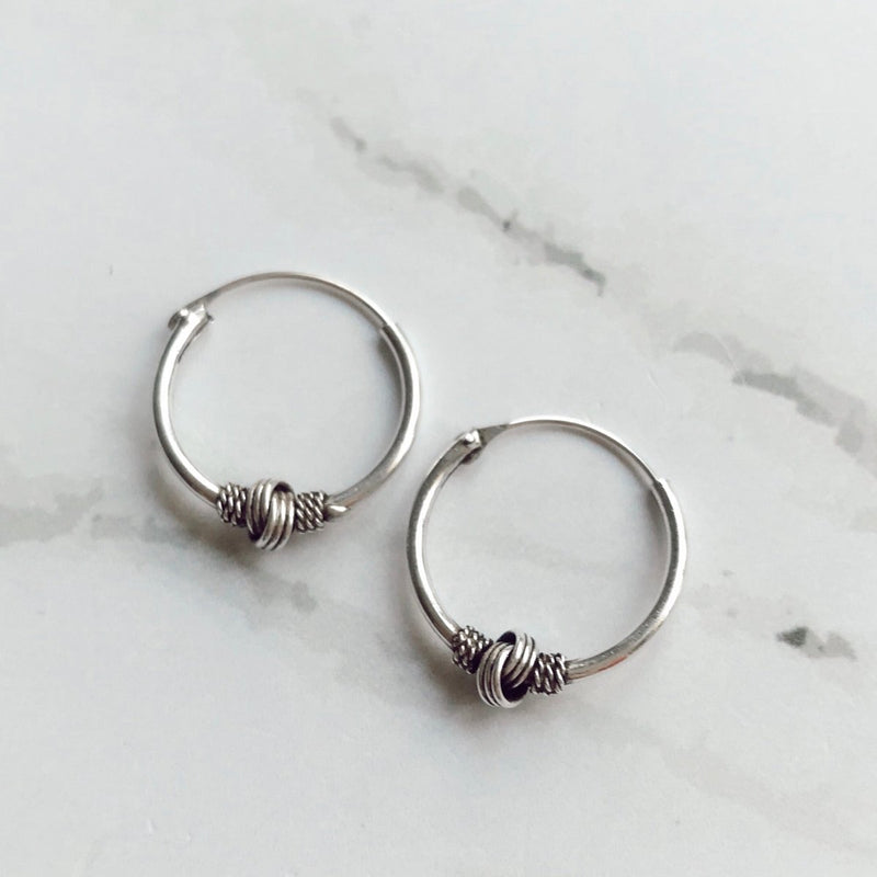 Aros Argolla Plata Bali 16 Mm - La Fábrica Store