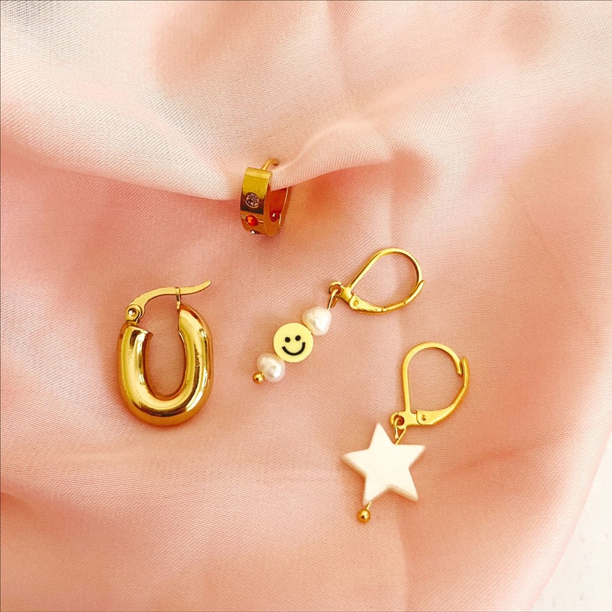 Aros Argolla Set Be Happy - La Fábrica Store (6766480293950)