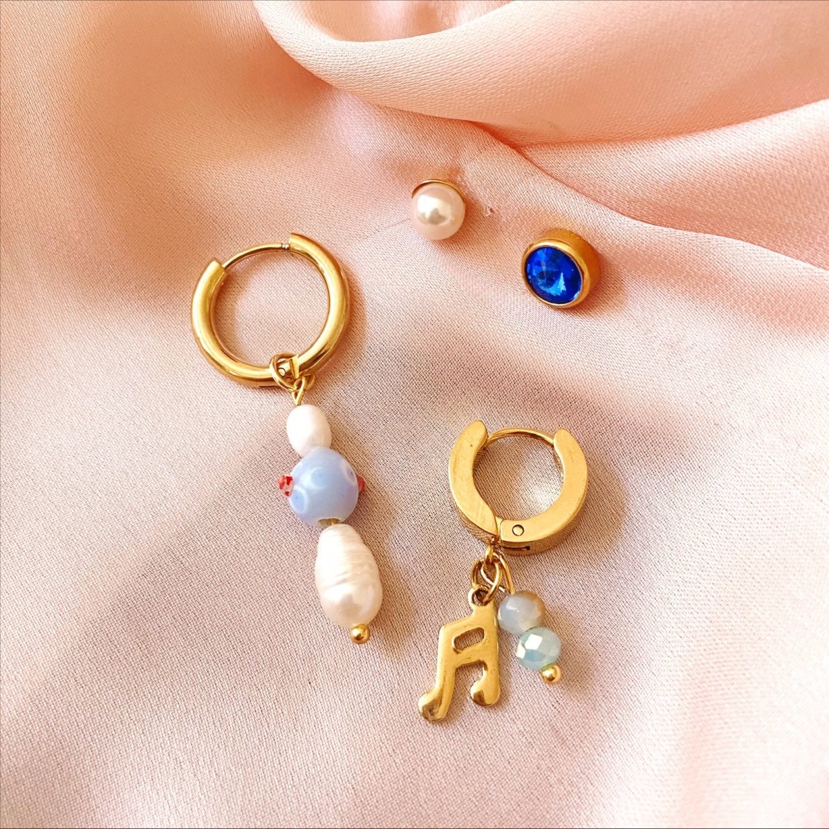 Aros Argolla Set Sinfonia Azul - La Fábrica Store (6897413521470)