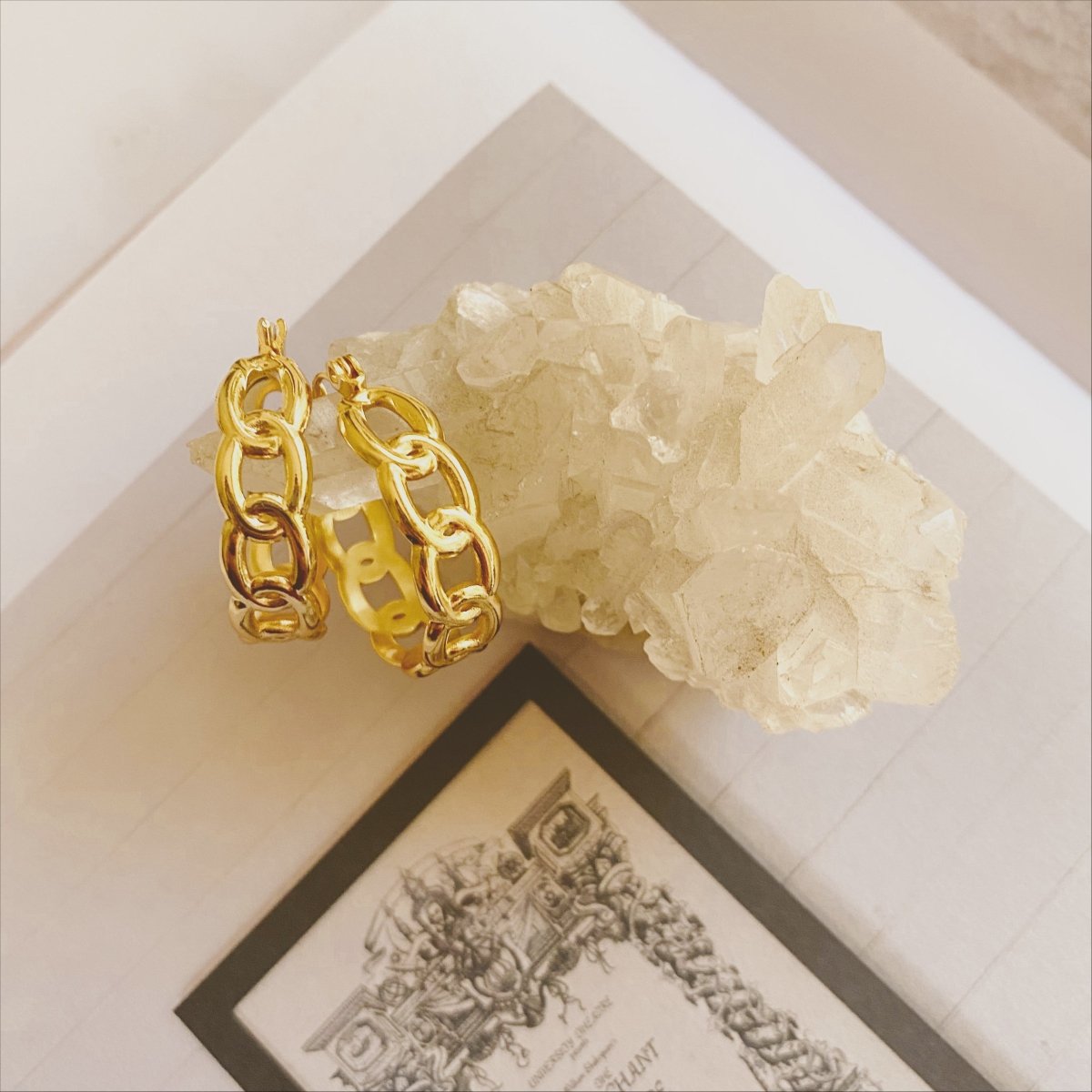 Aros Argollas Chunky Dorado - La Fábrica Store (8068419518742)