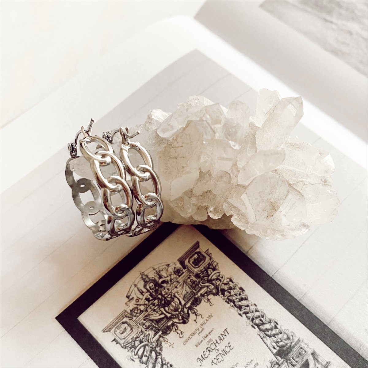 Aros Argollas Chunky Plateado - La Fábrica Store (8068425646358)