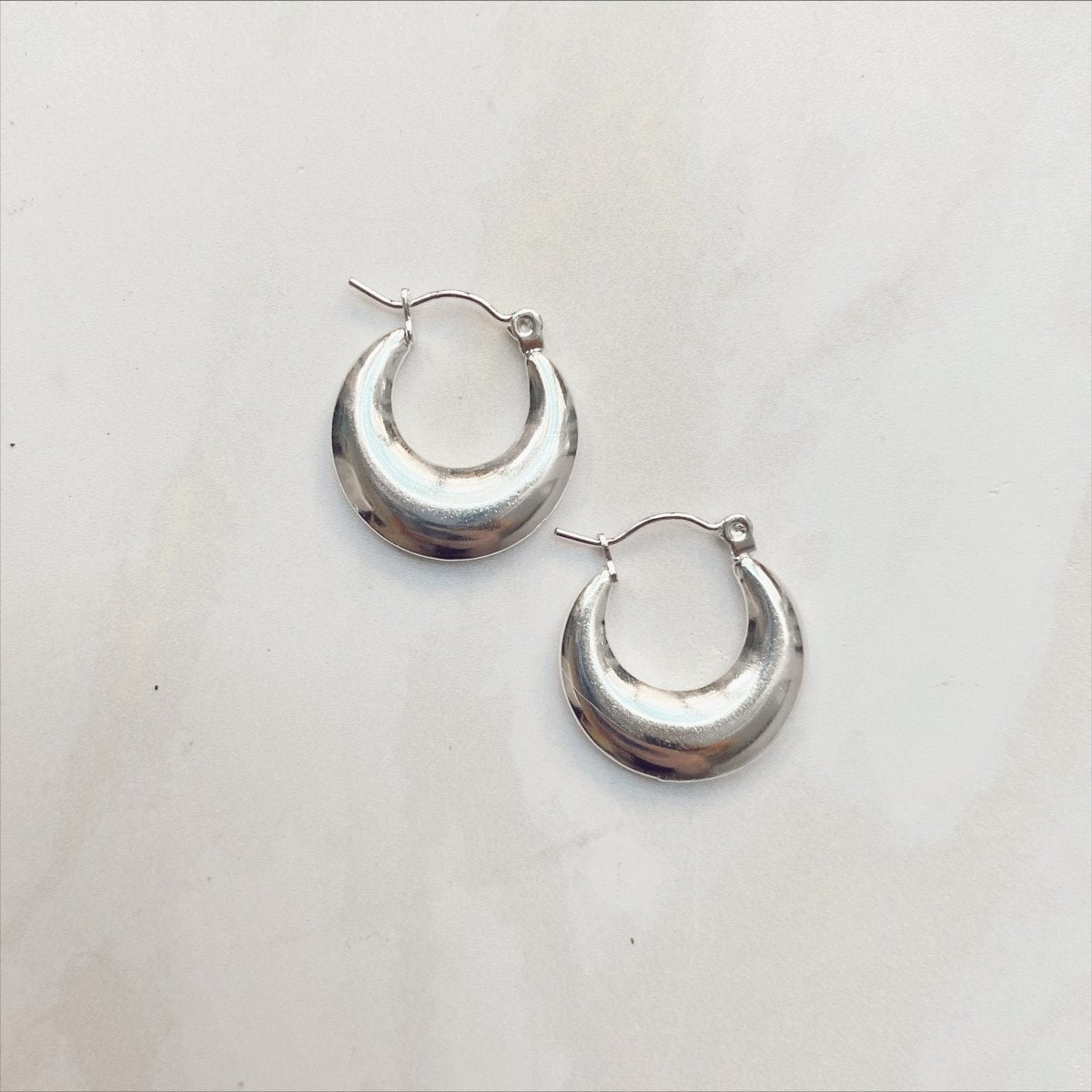 Aros Argollas Eve Plateado - La Fábrica Store (8068313907478)