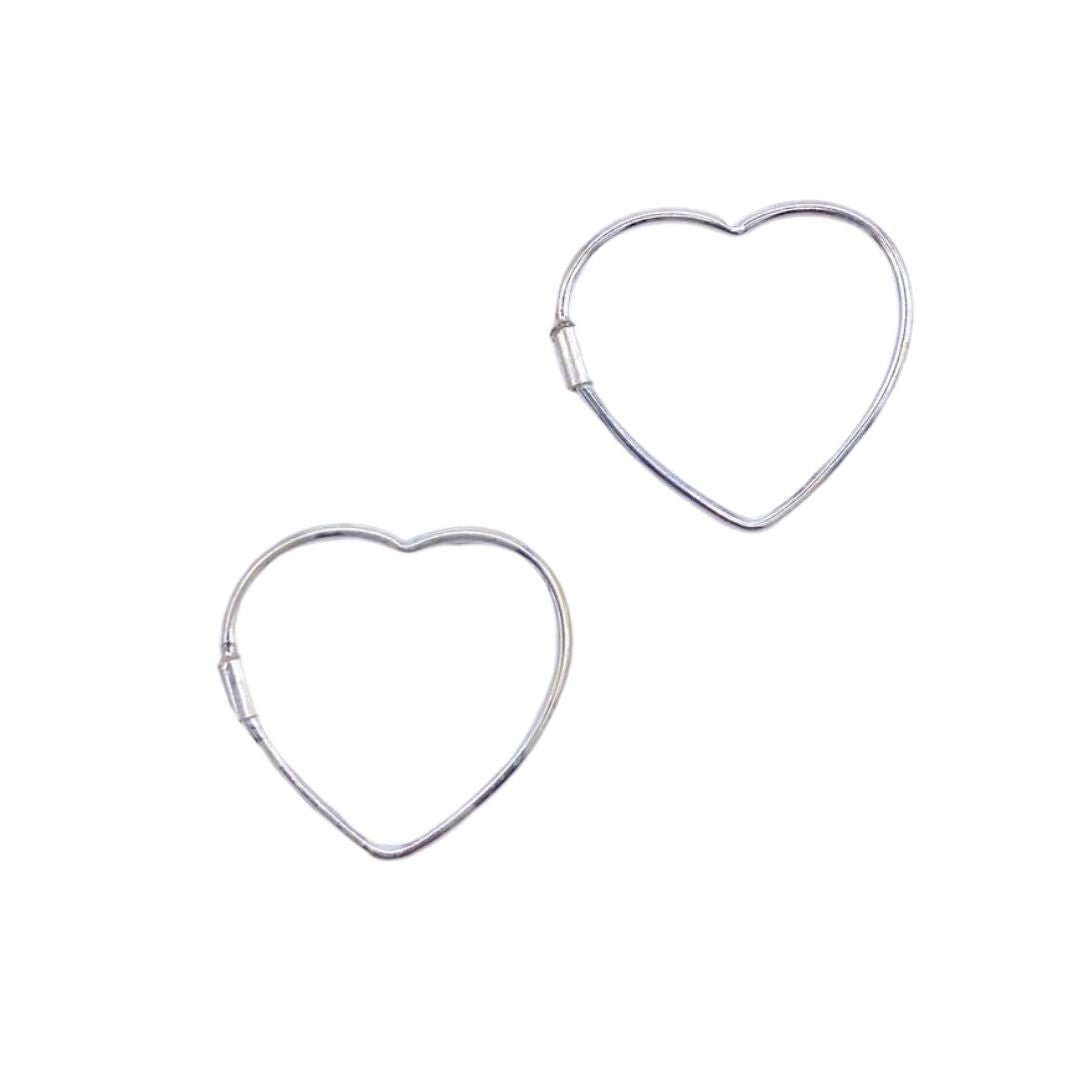 Aros Plata Corazon - La Fábrica Store