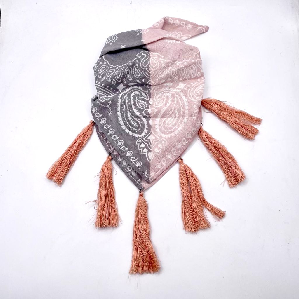 Bandana Rosa/Gris Kesha - La Fábrica Store (6981201854526)