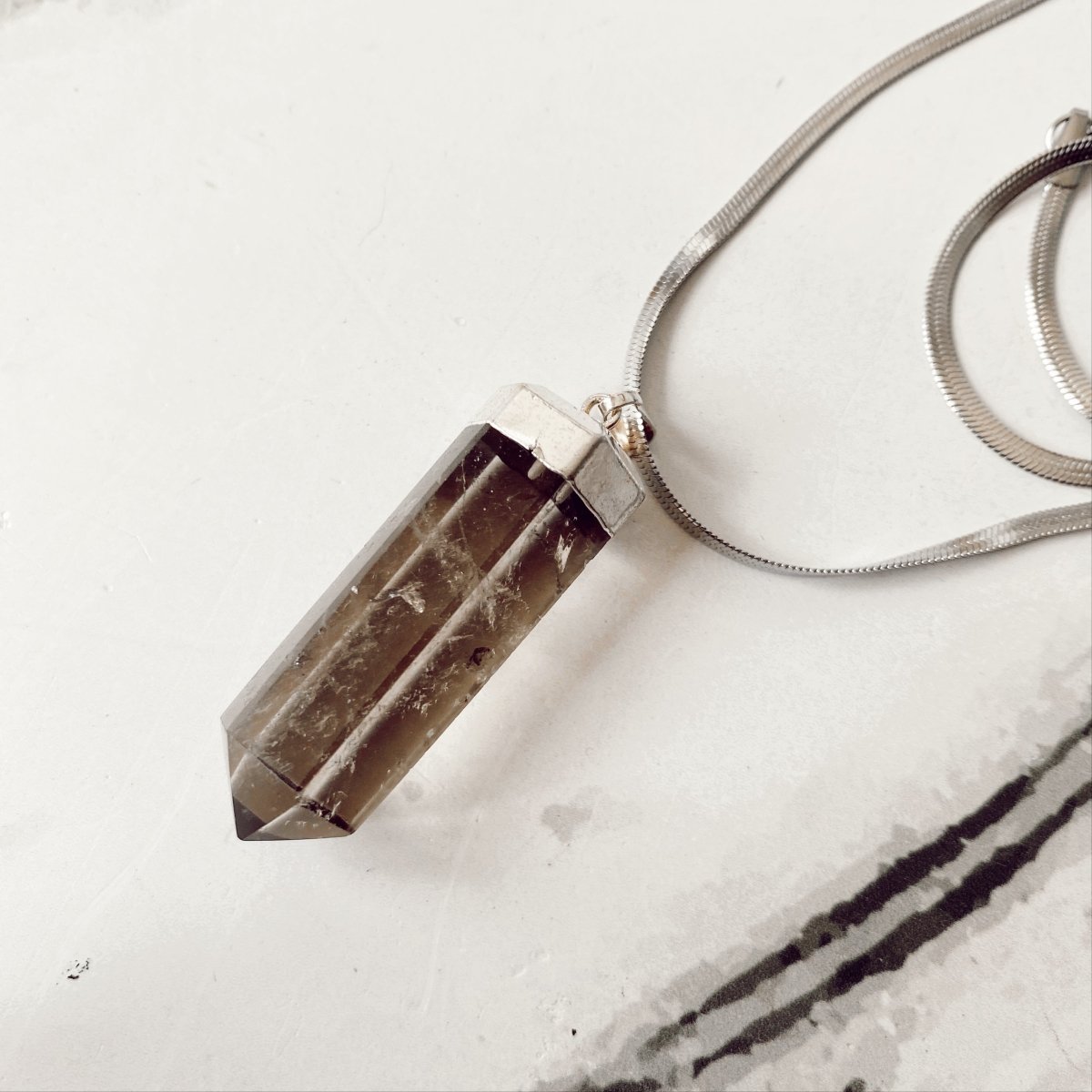 Collar Deméter Cuarzo Ahumado