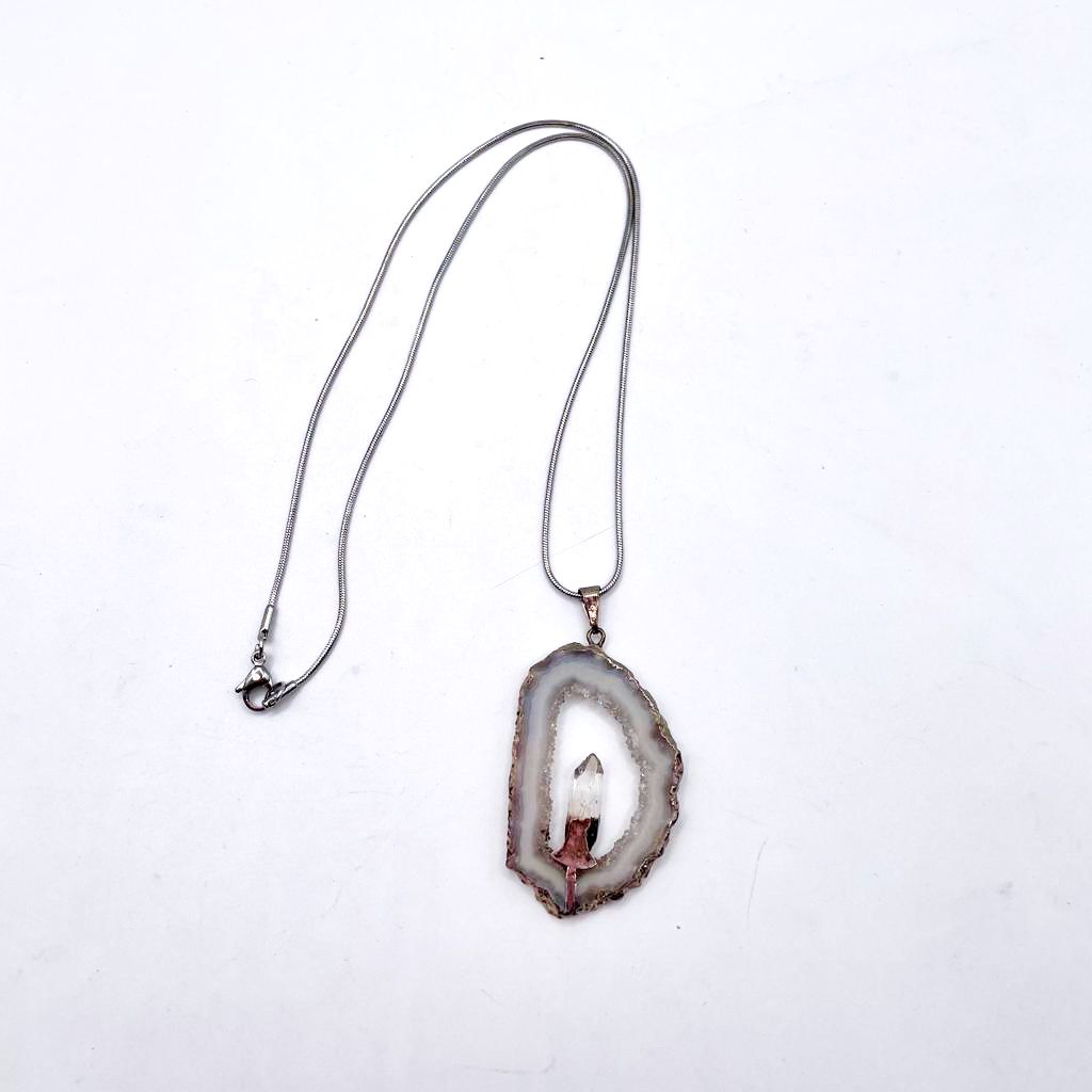 Collar Eclipse Geoda + Cuarzo