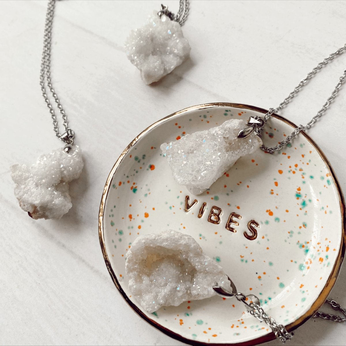 Collar SUPER AURA Drusa Cristal