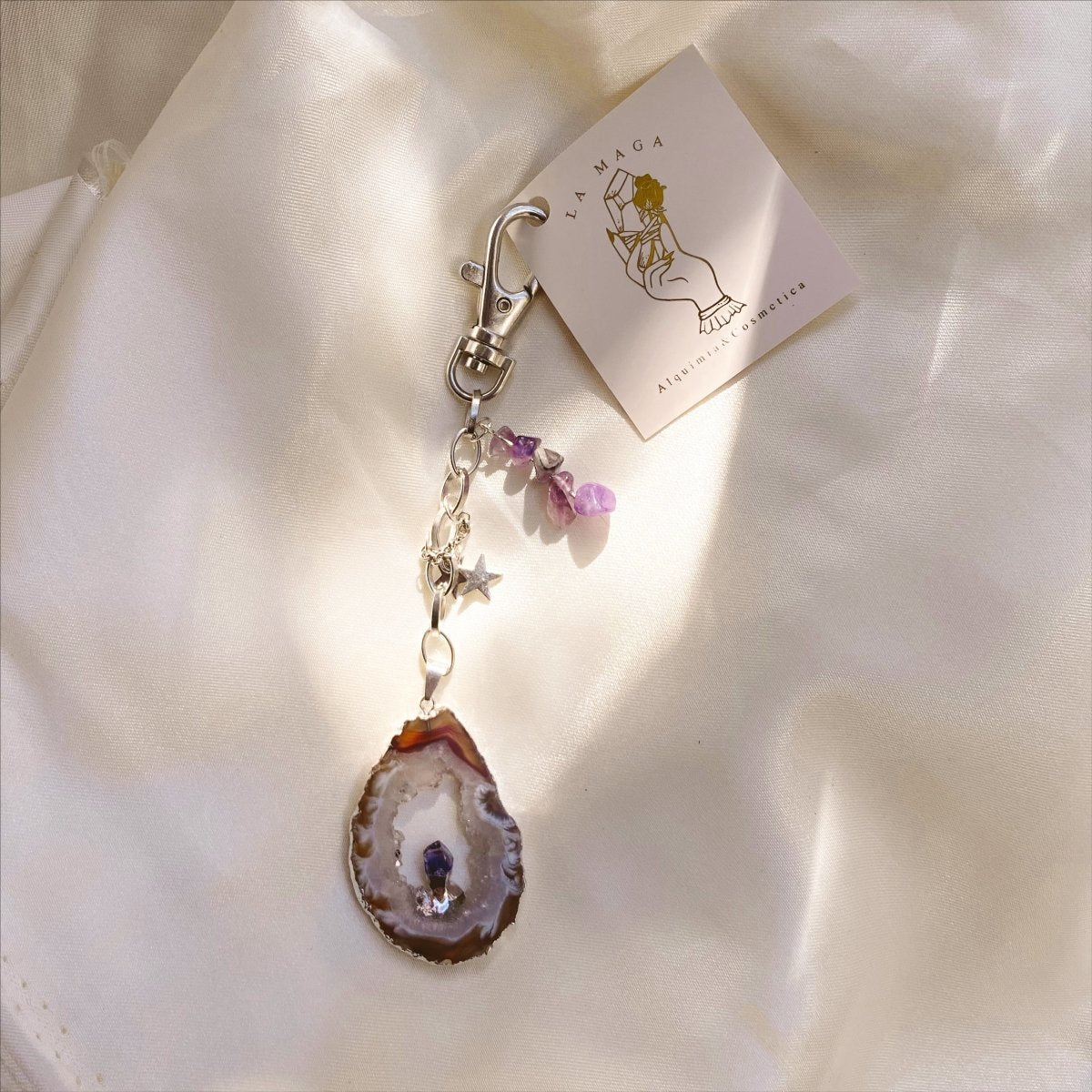 Llavero amuleto Calista Amatista By La Maga