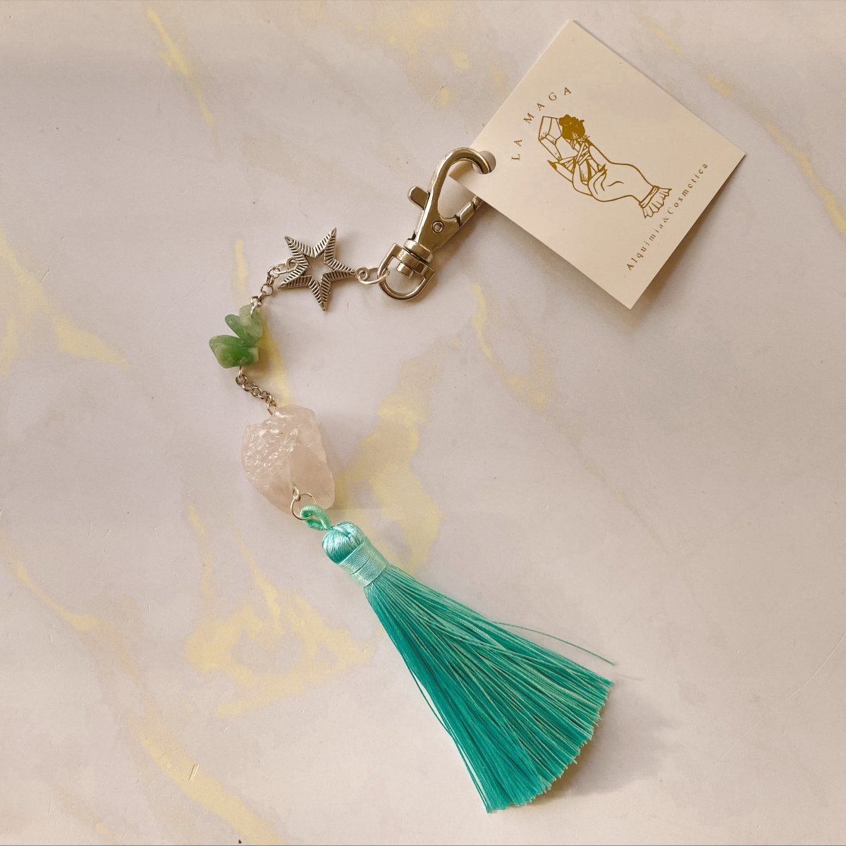 Llavero Amuleto Rea Cuarzo  By La Maga