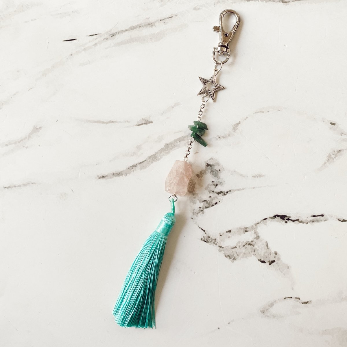 Llavero Amuleto Rea Cuarzo Rosa By La Maga