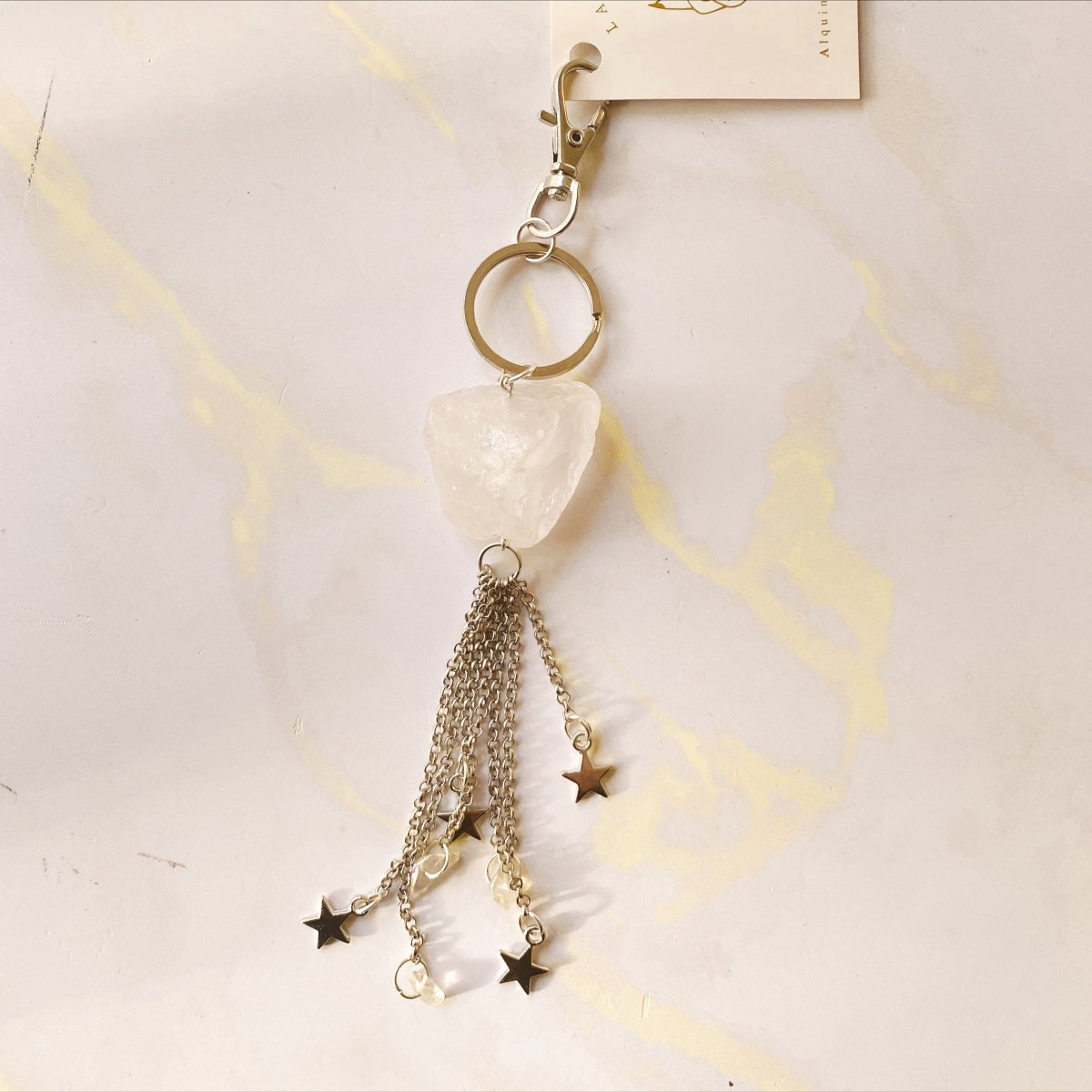 Llavero La Maga Cuarzo + cristales